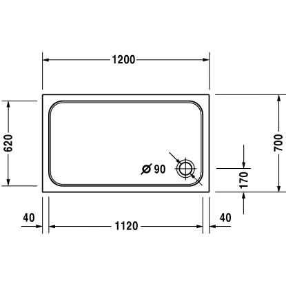 Duravit Duschwanne D-Code 120 Cm X 70 Cm X 8,5 Cm Antislip Weiß 2 Duravit Duschwanne D-Code 120 Cm X 70 Cm X 8,5 Cm Antislip Weiß – Bild 2