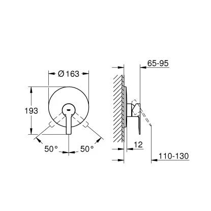 Grohe Einhand-Brausebatterie Lineare Chrom 2 Grohe Einhand-Brausebatterie Lineare Chrom – Bild 2