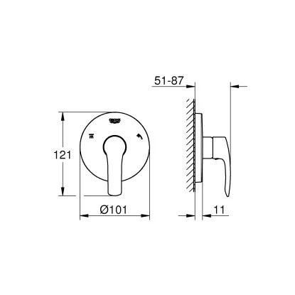 Grohe 5-Wege Umstellung Eurosmart Chrom 2 Grohe 5-Wege Umstellung Eurosmart Chrom – Bild 2