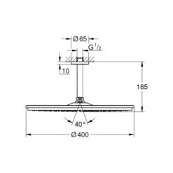 Grohe Kopfbrausenset Rainshower Cosmopolitan Chrom 400 Deckenauslass 142 Mm -Grohe Geschäft 518523 4520 1866921