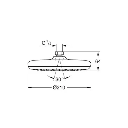 Grohe Kopfbrause Tempesta 210 Chrom Mit EcoJoy 2 Grohe Kopfbrause Tempesta 210 Chrom Mit EcoJoy – Bild 2