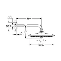 Grohe Kopfbrauseset Euphoria 260 Chrom 3 Strahlarten -Grohe Geschäft 518552 4520 2101476