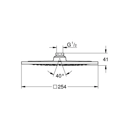 Grohe Kopfbrause Rainshower F-Series 10" Chrom 2 Grohe Kopfbrause Rainshower F-Series 10" Chrom – Bild 2