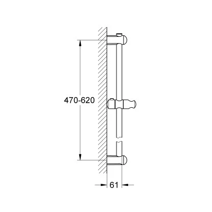 Grohe Brausestange Euphoria 60 Cm Chrom 2 Grohe Brausestange Euphoria 60 Cm Chrom – Bild 2