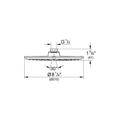 Grohe Kopfbrause Rainshower Cosmopolitan 210 Chrom 2 Grohe Kopfbrause Rainshower Cosmopolitan 210 Chrom – Bild 2