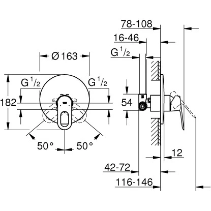 Grohe QuickFix Einhand-Brausebatterie Start Loop Unterputz Chrom 2 Grohe QuickFix Einhand-Brausebatterie Start Loop Unterputz Chrom – Bild 2