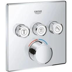 Grohe Unterputzmischer SmartControl Mit 3 Absperrventilen Chrom Eckig