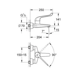 Grohe Einhand-Sicherheitsmisch- Waschtischbatterie Euroeco Special 20,4 Cm -Grohe Geschäft 519107 4520 1600770