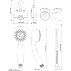 Schütte Handbrause-Set Shower & Swing Mit Duschradio Chrom 5 Schütte Handbrause-Set Shower & Swing Mit Duschradio Chrom -Grohe Geschäft 59 4007111702416 Zeichnung