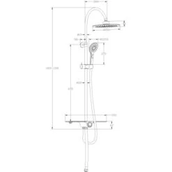Schütte Überkopf-Brauseset Aquastar Verstellbar Chrom-Anthrazit 5 Schütte Überkopf-Brauseset Aquastar Verstellbar Chrom-Anthrazit -Grohe Geschäft 59 4008431605210 Zeichnung