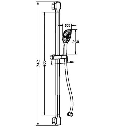 Schütte Brausestangen-Set Haiti II Verchromt 2 Schütte Brausestangen-Set Haiti II Verchromt – Bild 2