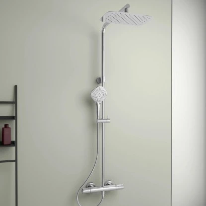 Ideal Standard Duschsystem Flex Mit Brausethermostat Ceratherm T100 Chrom 5 Ideal Standard Duschsystem Flex Mit Brausethermostat Ceratherm T100 Chrom – Bild 5