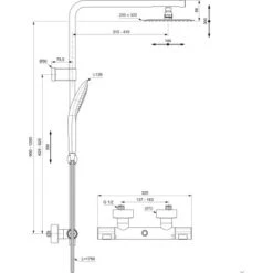 Ideal Standard Duschsystem Flex Mit Brausethermostat Ceratherm T100 Chrom 21 Ideal Standard Duschsystem Flex Mit Brausethermostat Ceratherm T100 Chrom -Grohe Geschäft 606099 4650 6