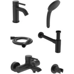 Ideal Standard Armaturen-Bundle 01 Aufputz Ceraline Silk Black