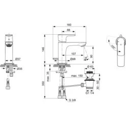 Ideal Standard Waschtischarmatur Connect Air Slim BlueStart Silver Storm 7 Ideal Standard Waschtischarmatur Connect Air Slim BlueStart Silver Storm -Grohe Geschäft 612408 3049 4