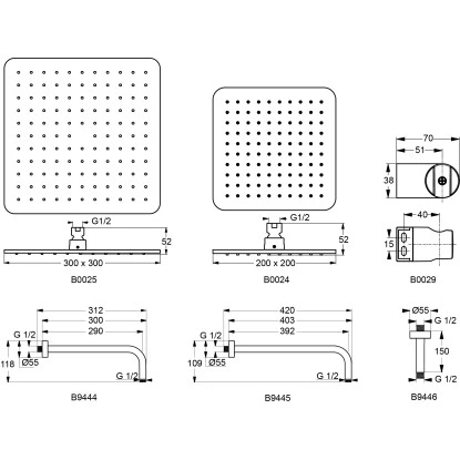 Ideal Standard Regenbrause Idealrain Cube 20 X 20 Cm Silk Black 5 Ideal Standard Regenbrause Idealrain Cube 20 X 20 Cm Silk Black – Bild 5