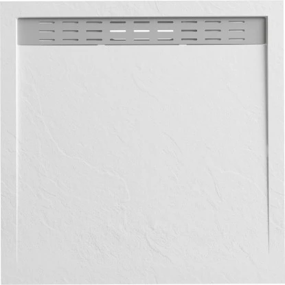 Verosan+ Duschplatte Mit Duschrinne Matt Weiß 90 Cm X 90 Cm 1 Verosan+ Duschplatte Mit Duschrinne Matt Weiß 90 Cm X 90 Cm