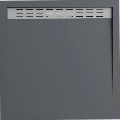 Verosan+ Duschplatte Mit Duschrinne Dunkelgrau 90 Cm X 90 Cm 1 Verosan+ Duschplatte Mit Duschrinne Dunkelgrau 90 Cm X 90 Cm