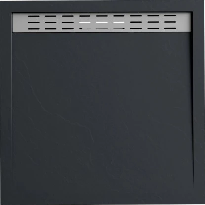 Verosan+ Duschplatte Mit Duschrinne Schwarz 90 Cm X 90 Cm 1 Verosan+ Duschplatte Mit Duschrinne Schwarz 90 Cm X 90 Cm