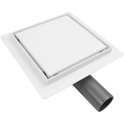 VerosanPro Duschrinne-Bodenablauf Nakia Quadratisch Matt Weiß 15 Cm X 15 Cm 1 VerosanPro Duschrinne-Bodenablauf Nakia Quadratisch Matt Weiß 15 Cm X 15 Cm