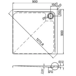 Duschwanne Maui-Q 90 Cm X 90 Cm 5 Duschwanne Maui-Q 90 Cm X 90 Cm -Grohe Geschäft 674890 3209 3