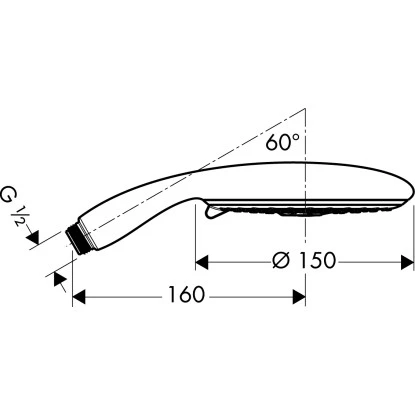 Hansgrohe Handbrause Raindance E 150 Air 3Jet Chrom 2 Hansgrohe Handbrause Raindance E 150 Air 3Jet Chrom – Bild 2
