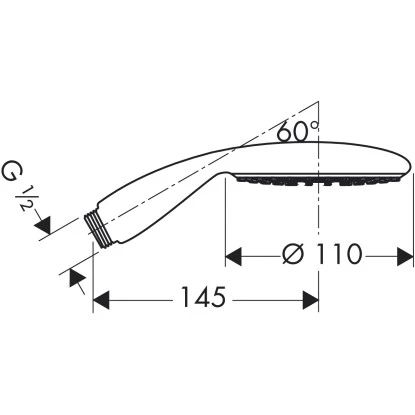 Hansgrohe Handbrause Raindance E 100 Air 1Jet Chrom 2 Hansgrohe Handbrause Raindance E 100 Air 1Jet Chrom – Bild 2