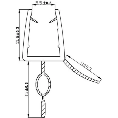 Bodendichtleiste Für Duschkabinen 6 Mm Glasstärke 2 Bodendichtleiste Für Duschkabinen 6 Mm Glasstärke – Bild 2