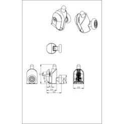Einzelrolle Für Duschkabinen 4er-Set 4-5 Mm Glasstärke -Grohe Geschäft 702414 4633 2