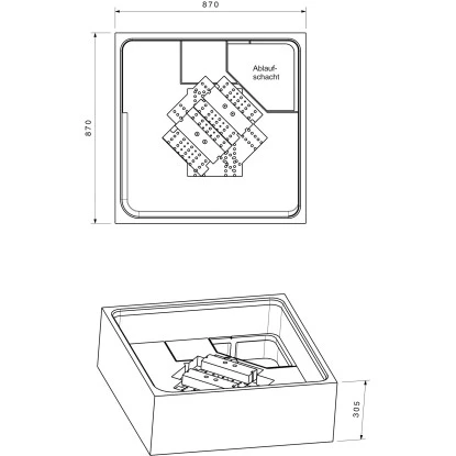 Duschwannenträger Für Ottofond Elba Capri 90 Cm X 90 Cm 2 Duschwannenträger Für Ottofond Elba Capri 90 Cm X 90 Cm – Bild 2