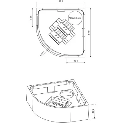 Duschwannenträger Für Ottofond Kos Java Viertelkreis 90 Cm X 90 Cm 2 Duschwannenträger Für Ottofond Kos Java Viertelkreis 90 Cm X 90 Cm – Bild 2
