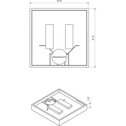 Duschwannenträger Für Ottofond Plateau 100 Cm X 100 Cm 2 Duschwannenträger Für Ottofond Plateau 100 Cm X 100 Cm – Bild 2