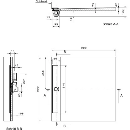 Bodenebenes Befliesbares Duschelement Indigno R Mit Duschrinne 90 Cm X 90 Cm 2 Bodenebenes Befliesbares Duschelement Indigno R Mit Duschrinne 90 Cm X 90 Cm – Bild 2