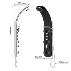Eisl Duschpaneel Karibik 3 In 1 Mit Regendusche Sechs Massagedüsen Schwarz 12 Eisl Duschpaneel Karibik 3 In 1 Mit Regendusche Sechs Massagedüsen Schwarz -Grohe Geschäft 7663602 2759 3