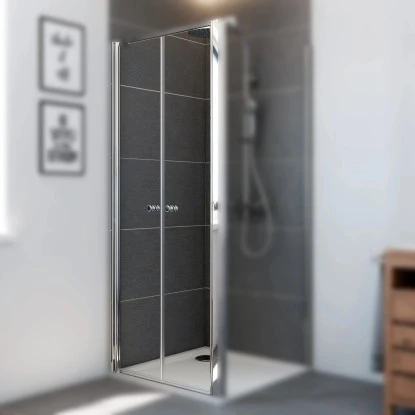 Breuer Pendeltür Elana 6 Für Seitenwand Alu Silber Matt Klarglas 100 Cm 2 Breuer Pendeltür Elana 6 Für Seitenwand Alu Silber Matt Klarglas 100 Cm – Bild 2