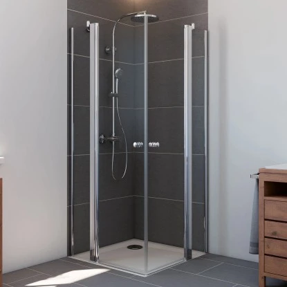 Breuer Eckeinstieg Drehtür Elana 6 Silber Matt Klarglas 90 X 90 Cm 1 Breuer Eckeinstieg Drehtür Elana 6 Silber Matt Klarglas 90 X 90 Cm