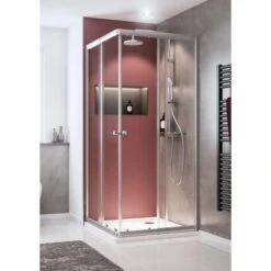 Schulte Eckeinstieg 4-teilig Sunny 80 Cm - 90 Cm X 180 Cm Silber -Grohe Geschäft 78579 2053 D194416950180 1