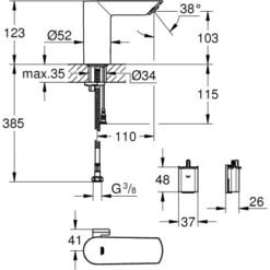 Grohe Infrarot-Elektronik Für Waschtisch Cosmopolitan E Chrom 5 Grohe Infrarot-Elektronik Für Waschtisch Cosmopolitan E Chrom -Grohe Geschäft 792972 4520 3
