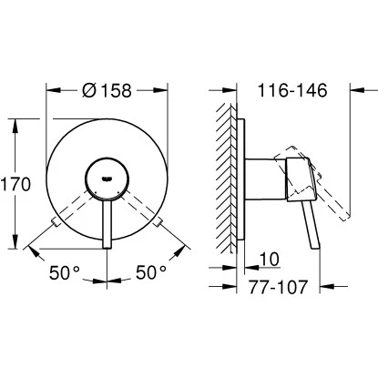 Grohe Einhand-Brausebatterie Concetto Chrom 2 Grohe Einhand-Brausebatterie Concetto Chrom – Bild 2
