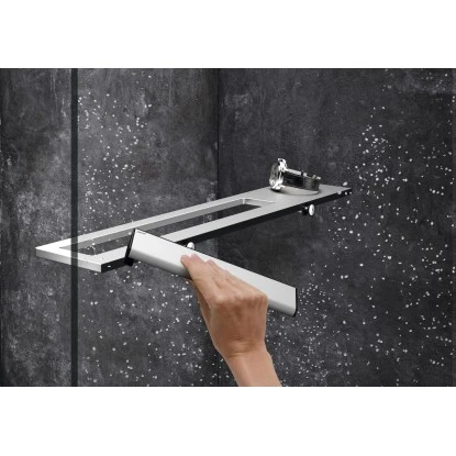 Hüppe Duschablage ZB Select+ Wischer Silber Matt 2 Hüppe Duschablage ZB Select+ Wischer Silber Matt – Bild 2