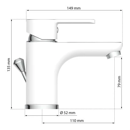Eisl DIZIANI Waschtischarmatur Weiß-Chrom 2 Eisl DIZIANI Waschtischarmatur Weiß-Chrom – Bild 2