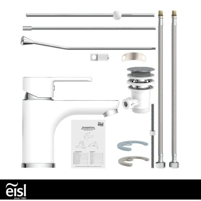 Eisl DIZIANI Waschtischarmatur Weiß-Chrom 5 Eisl DIZIANI Waschtischarmatur Weiß-Chrom – Bild 5