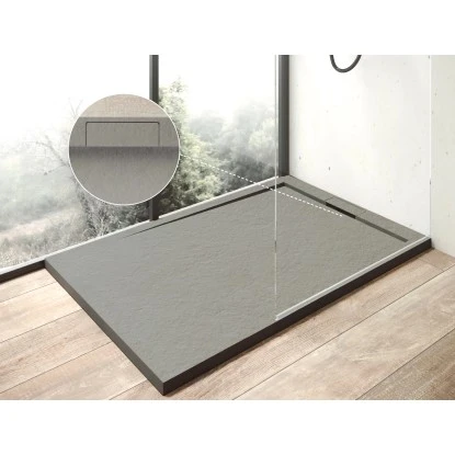 Ottofond Duschwanne Zona 160x80/3,6 Cm Zementgrau 2 Ottofond Duschwanne Zona 160x80/3,6 Cm Zementgrau – Bild 2