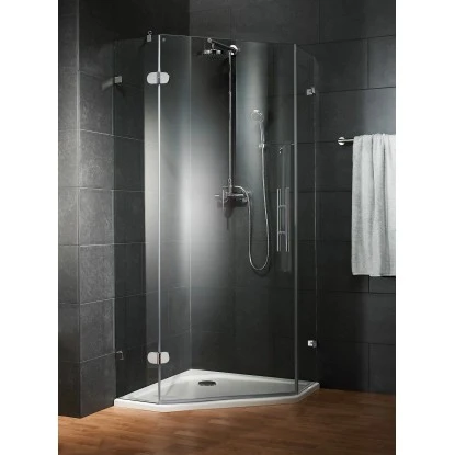 Schulte Fünfeckdusche Davita 4-teilig Echtglas Chrom 3 Schulte Fünfeckdusche Davita 4-teilig Echtglas Chrom – Bild 3