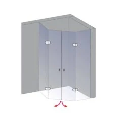 Schulte Fünfeckdusche Davita 4-teilig Echtglas Chrom 7 Schulte Fünfeckdusche Davita 4-teilig Echtglas Chrom -Grohe Geschäft 883064 4081 3