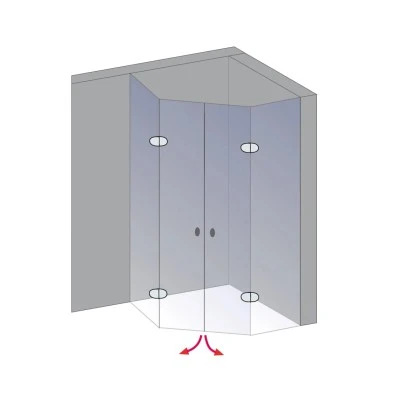 Schulte Fünfeckdusche Davita 4-teilig Echtglas Chrom 4 Schulte Fünfeckdusche Davita 4-teilig Echtglas Chrom – Bild 4