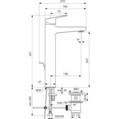 Ideal Standard Waschtischarmatur Ceraplan Chrom O. Ablaufgarnitur H250 Idealfix 10 Ideal Standard Waschtischarmatur Ceraplan Chrom O. Ablaufgarnitur H250 Idealfix -Grohe Geschäft 887678 3049 4