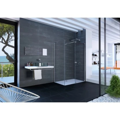 Hüppe Duschabtrennung Xtensa 4-Eck SW Maßanf. Silberhochglanz Klar 200 X 89,5 Cm 1 Hüppe Duschabtrennung Xtensa 4-Eck SW Maßanf. Silberhochglanz Klar 200 X 89,5 Cm