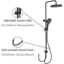 Wenko Duschsystem Softwater Schwarz 16 Wenko Duschsystem Softwater Schwarz -Grohe Geschäft 903231 1068 03