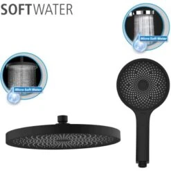 Wenko Duschsystem Softwater Schwarz 18 Wenko Duschsystem Softwater Schwarz -Grohe Geschäft 903231 1068 05